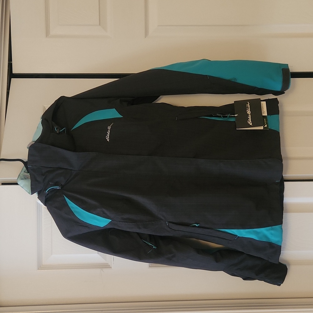 Eddie Bauer Women's grey and teal Powder Search 3-In-1 Snow Ski Jacket XS